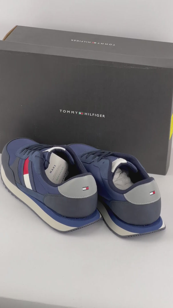 TOMMY HILFIGER FLAG LOW CUT LACE-UP 800-BLUE