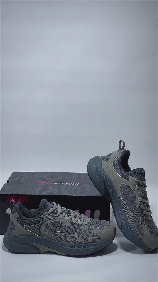 PEAK TRAINING RUNNING SHOES-ASPHALT GREEN/MAGNETIC GREY EXT54437H-N59D