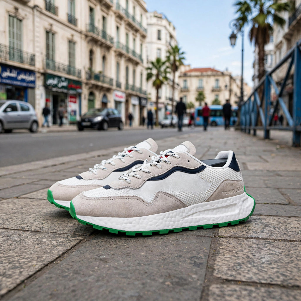 Tommy Hilfiger Men Sneakers EM0EM01259-WHITE-GREEN